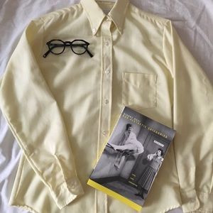 🌼 Vintage 1970s Pastel Yellow Button Down 🌼